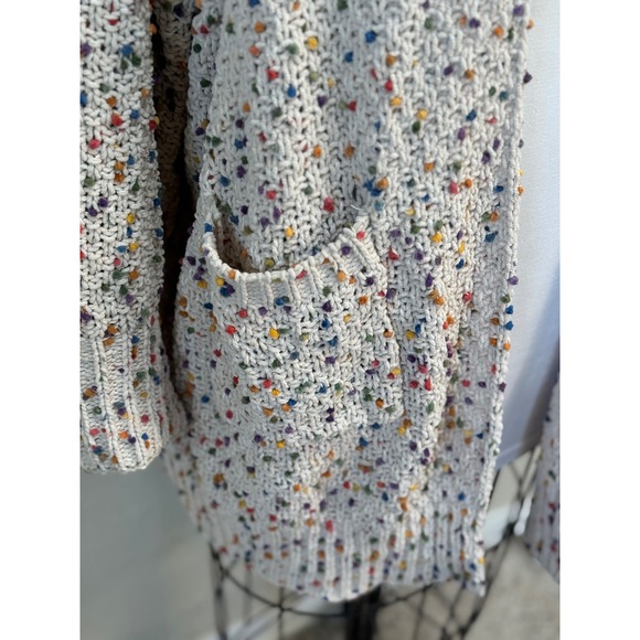 Haptics by Holly Harper Women's Confetti Knit Oversized Cardigan Sweater‎ Size M - Picture 3 of 11